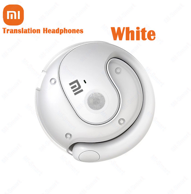골전도보청기 노인보청기 소리증폭기 Xiaomi Bluetooth 5.4 헤드폰 귀고리 무선 번역 장치 음성 귀마개 HIFI 스마트, [01] Ai Translation White, 1개