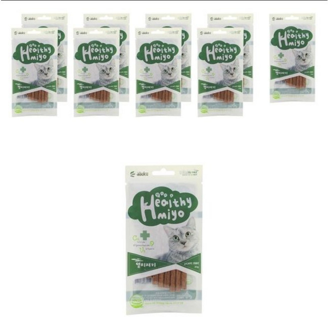 아스크 헬시묘 고양이 간식 져키 20g, 멸치, 20개