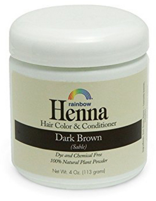레인보우리서치 헤나 보태니컬 헤어 컬러 앤 컨디셔너, Dark Brown, 1개