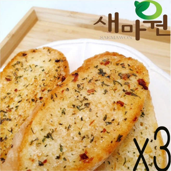 새마원 오룡 냉동 마늘빵 바게트 500g, 3개