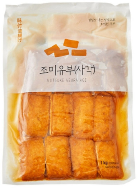 바이오마켓_와코 일본 사각 조미유부 1kg, 2개