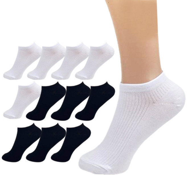 올리싹 6+6 대용량 여성용 국산 골지 스니커즈 발목 양말