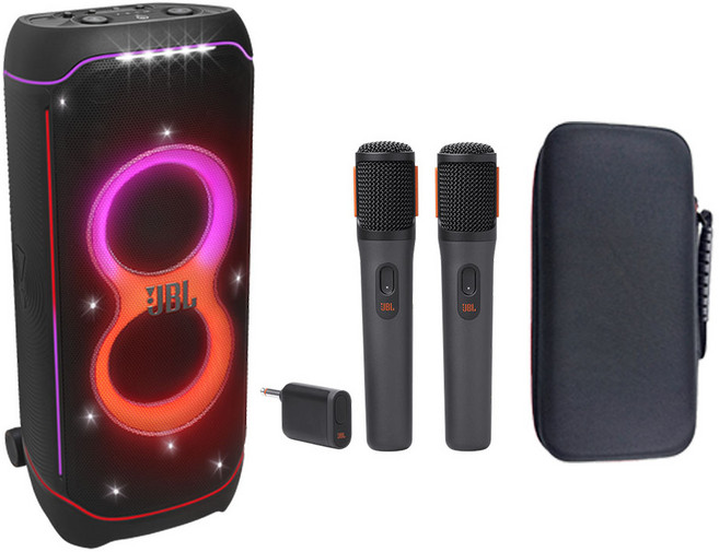 JBL PARTYBOX ULTIMATE 파티박스 얼티메이트+제이비엘 P.B WIRELESS MIC 충전식 마이크+마이크파우치 3종셋트