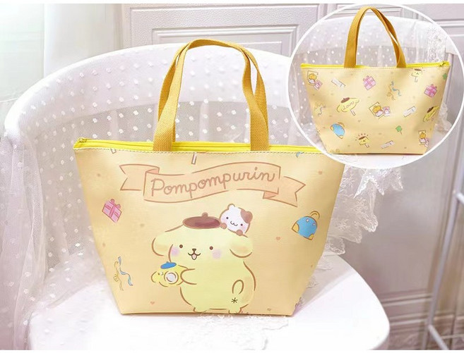 메러티 쿠로미 시나모롤 폼폼푸린 PU방수 비치백 도시락가방 젖병가방, 1개