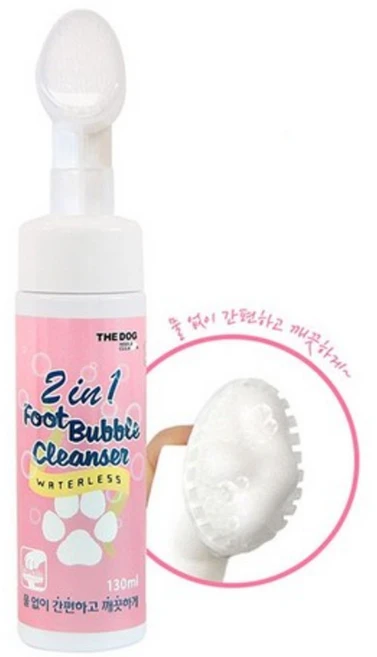 더독 2in1 풋 버블 반려동물용 클렌져, 130ml, 5개 - 쿠팡
