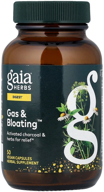 Gaia Herbs Gas & Bloating™ 비건 캡슐 50정 Herbs (가이아 허브), Gaia Herbs, Gas & Bloating™, 비, 1개 - 쿠팡