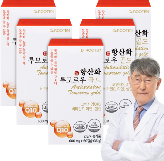 닥터루템 이시형박사 항산화 투모로우 골드 코엔자임 Q10 36g, 60정, 5개