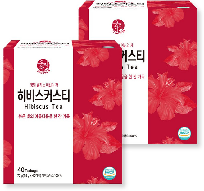 송원 히비스커스 40T x2개, 1.8g, 40개입, 2개