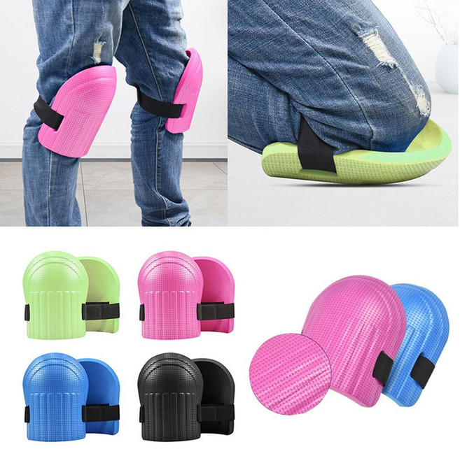 (포워드테크) 2set 낱개 4개/청소용/작업용/충격흡수/EVA /무릎보호대/무릎패드/관절보호/스펀지/다용도/바닥 타일 정원/보호대, 블랙, 2세트