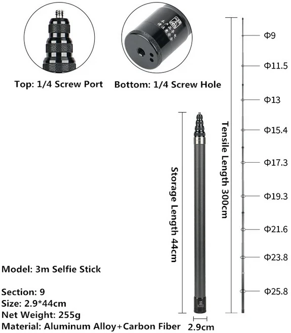 GoPro 13 9 8 Insta360 X5 14인치 액션 카메라 액세서리용 투명 셀카봉, 01 CHINA