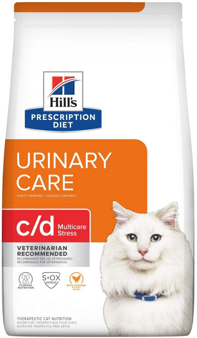 [힐스/hill's] 힐스 캣 c/d urinary care 스트레스관리 결석사료, 1.5kg, 2개, 닭+야채
