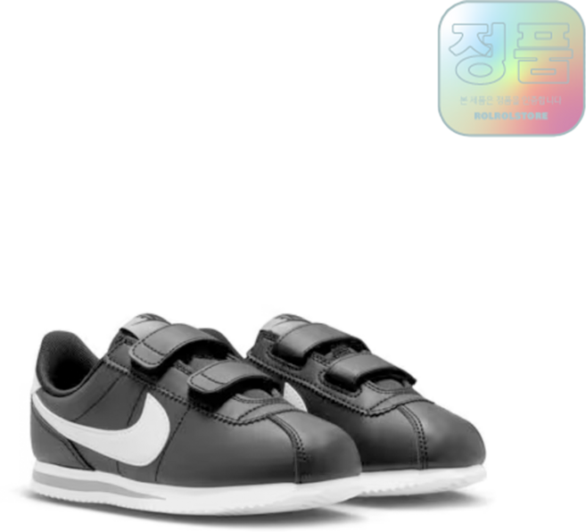 (백화점정품/AS) 나이키 코르테즈 리틀키즈 블랙 화이트 검흰 키즈 베이비 아동신발 주니어 어린이운동화