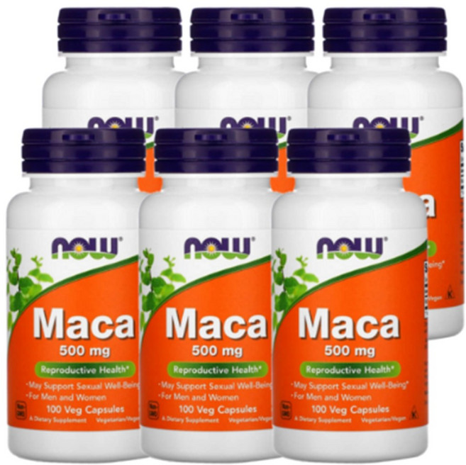나우푸드 마카 남성갱년기 호르몬 500mg 100정 6개
