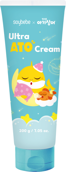 소이베베 울트라 아토 크림 (핑크퐁) 튜브형 유아 신생아 고보습 아기 크림 태열 침독, 1개, 200g