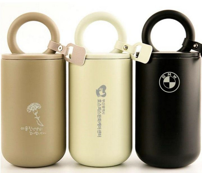 조이 핸들 이중 진공 텀블러 400ml 인쇄가능 최소주문수량30개 판촉물, 단품