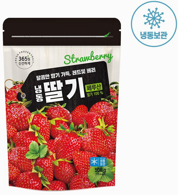 (소비기한 26.09.21) [호재준] 냉동딸기, 1개, 500g