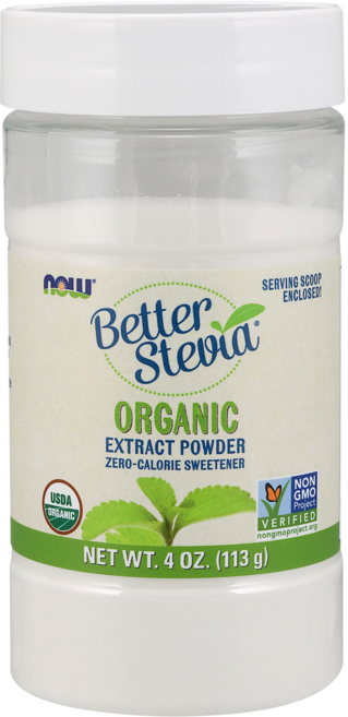 나우푸드 베터 스테비아 추출 파우더 제로-칼로리 스위트너 비건 글루텐 프리, 113g, 1개