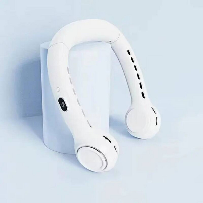 넥 밴드 목걸이 선풍기 샤오미 스포츠 년 신제품 울트라 사일런트 야외 휴대용 Usb 충전식 리프리스, White