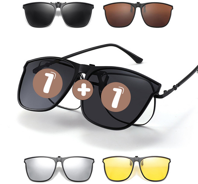 사십베비 1+1 편광선글라스 안경 클립온 덮경 선글라스
