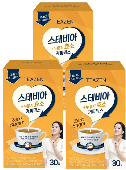 티젠 스테비아 누룽지효소 커피믹스, 10.4g, 30개입, 3박스