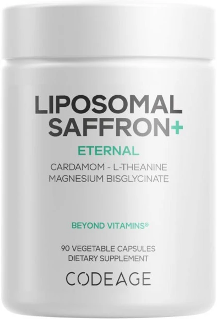 Codeage Liposomal Saffron+ Supplement - Saffron Extract Magnesium L-Theanine Cardamom BioPerin, Codeage Liposomal Saffron+ Sup, 1개 - 쿠팡