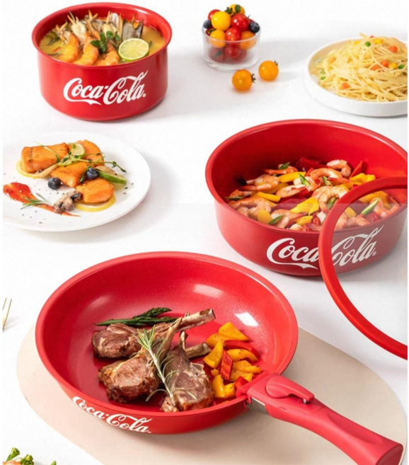 코카콜라 뚝배기 냄비 후라이팬 탈부착 손잡이 집들이 선물 돌 이사 주방 3종세트 인덕션 가스레인지 전자레인지, 1개