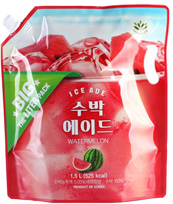 발란스그로우 캠핑 매장 편의점 음료 수박 에이드 대용량, 1개, 1.5L