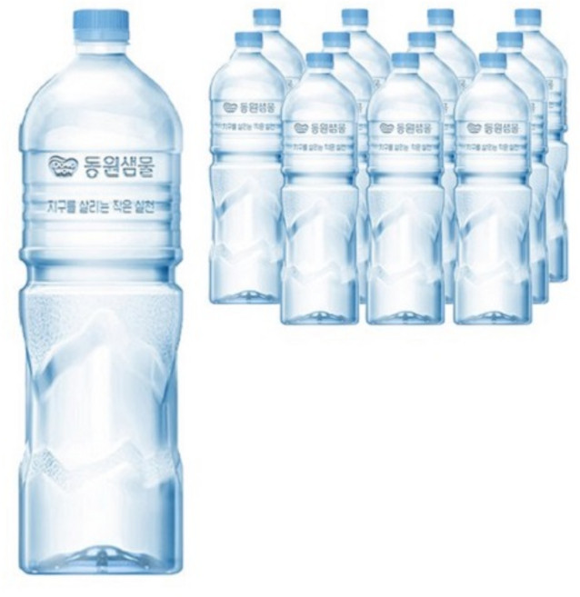 동원샘물 무라벨, 2L, 12개