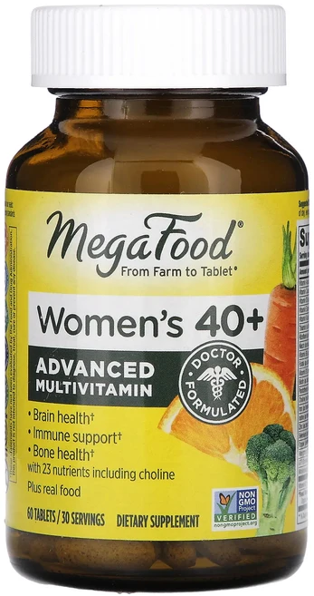 MegaFood 만 40세 이상 여성용 고급 종합비타민 60정, MegaFood만40세이상여성용고급종합비타민60정, 1개 - 쿠팡