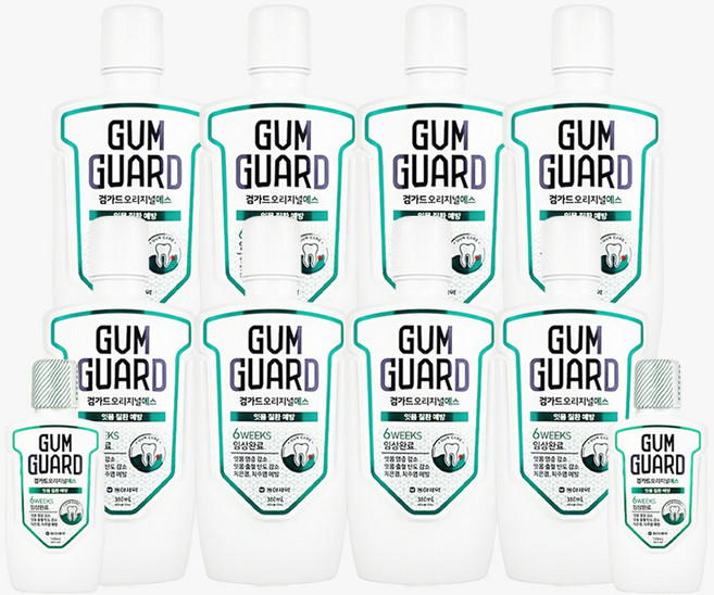 검가드 오리지널S 가글 잇몸 구취케어, 380ml, 8개