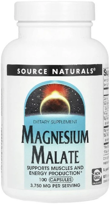 소스내추럴스 마그네슘 말레이트 100캡슐 말릭애씨드 Magnesium Malate, 100정, 1개 - 쿠팡