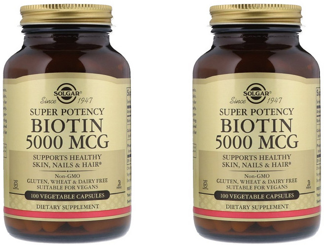 솔가 슈퍼 포텐시 비오틴 5000mcg 베지터블 캡슐, 100정, 2개