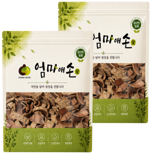 국내산 볶은 두충 두충나무 껍질, 2개, 500g