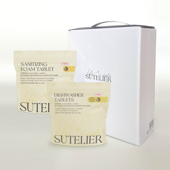 수뜰리에 식기세척기세제 50개입+다목적 발포세정제 40개입 선물세트