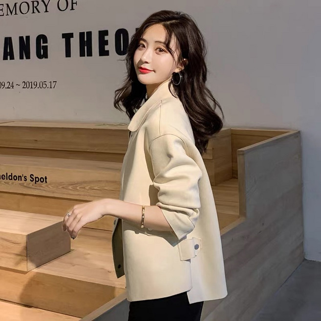 쩐쿠 여성 카라넥 캐주얼 데일리 블레이져 K0250