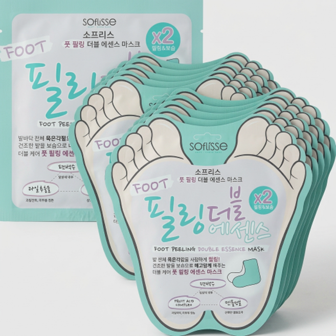 소프리스 풋필링 더블 에센스 마스크 10P, 1개, 10개