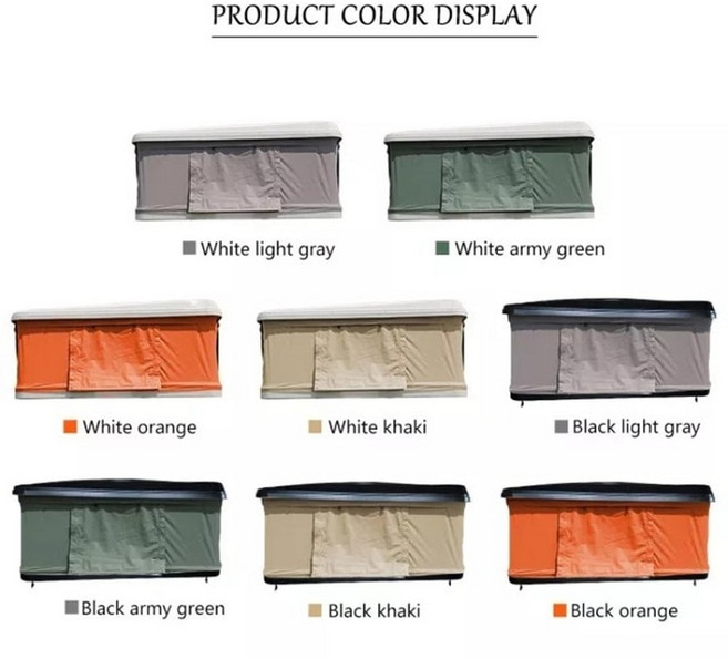 루프탑 텐트 차박 캠핑 자동차 캠핑카 하드탑 공장 야외 maggiolina 천막 지붕 침대 하이킹 제품 고급 지붕 침대, 흰색 군대 녹색