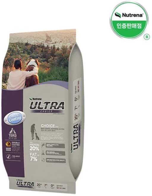 뉴트리나 울트라 초이스 애견사료, 곡물, 15kg, 1개