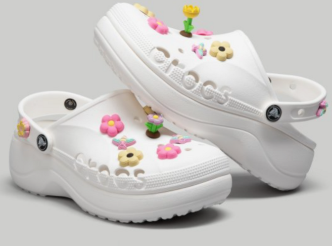 [백화점매장판] 크록스 바야플랫폼 샌들 팬텀화이트 +신발끈(사은품)