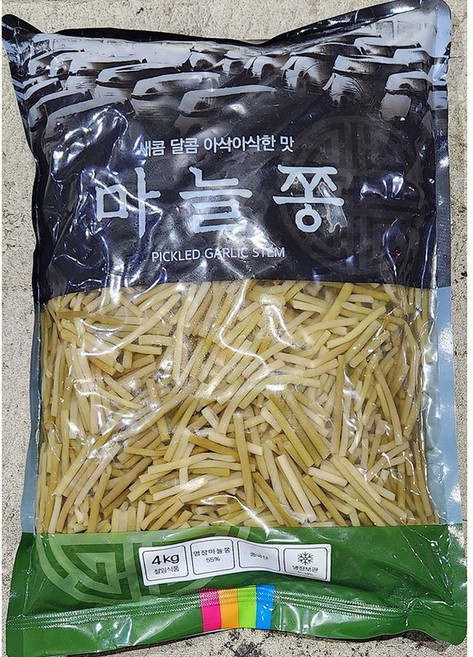 마늘쫑절임 4kx3p 아삭한 쫑지 염장 피클 업소용 반찬