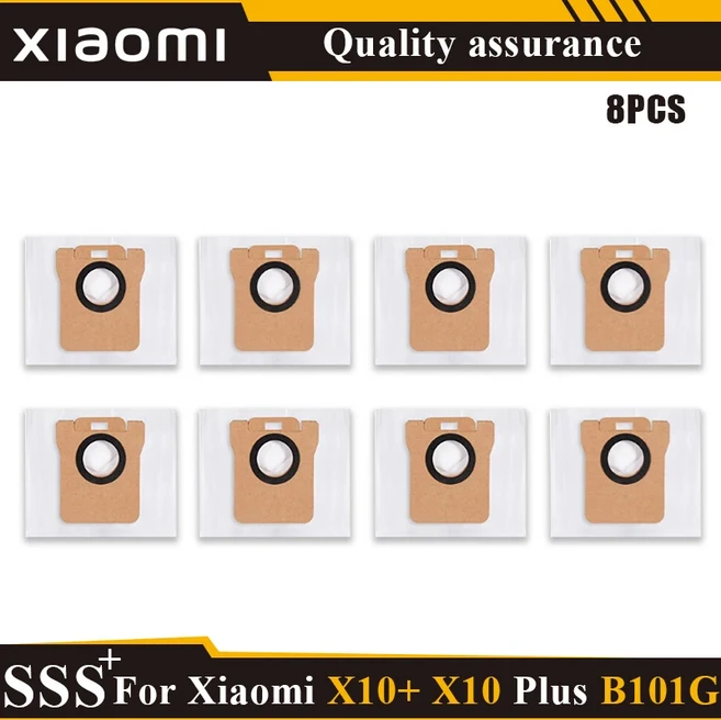 Xiaomi X10 + Plus B101GL 로봇 진공 예비 부품 먼지 상자 메인 사이드 브러시 Hepa 필터 봉투 스탠드 액, 12 8PCS