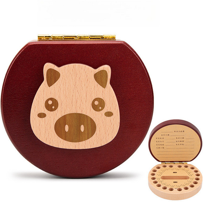 乳牙保存盒 紀念盒, 生肖豬