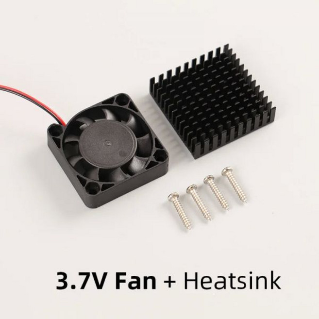 미니 냉각 팬 방열판 4010 브러시리스 XH2.54 2 핀 쿨러 라디에이터 조합 DC 3.7V 5V 12V 24V 40x40mm, 05 3.7V Fan  Heatsink, 1개