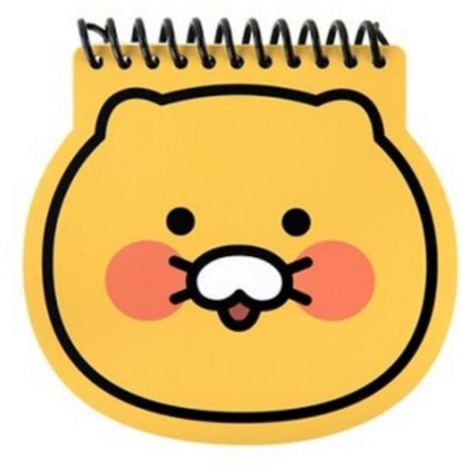 카카오프렌즈 춘식이 얼굴 수첩, 노랑, 1개