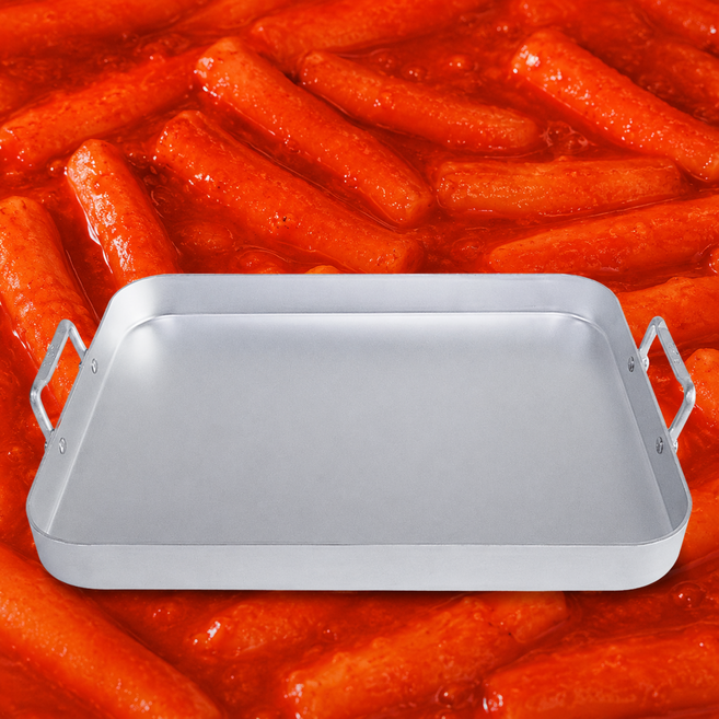 유유마트 국산 업소용 양은 철판 볶음팬 떡볶이판 가벼운 닭갈비팬 3종 택1, 1개, 44cm