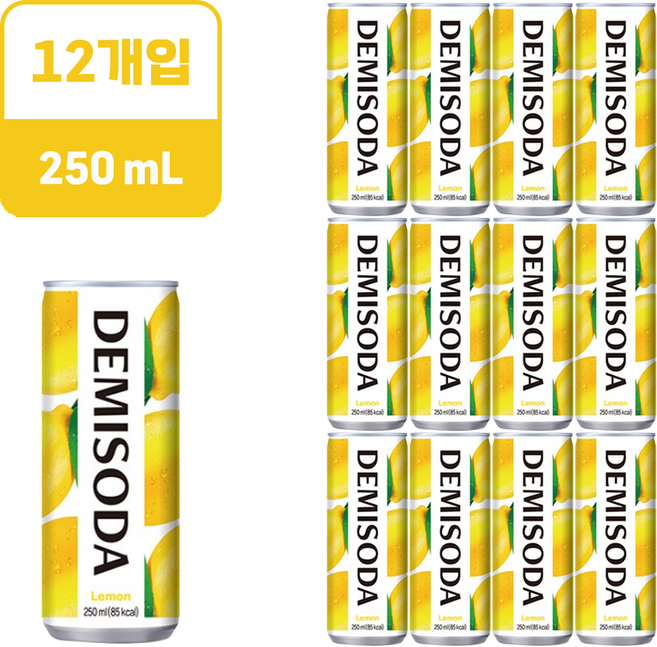 데미소다 레몬, 250ml, 12개