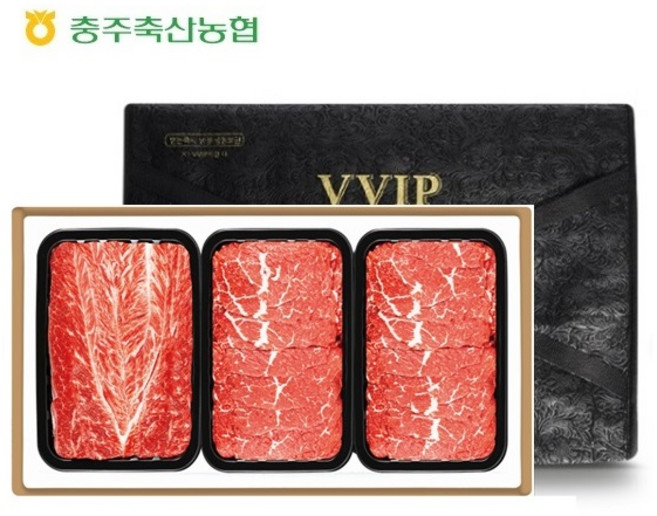 충북한우공동브랜드 청풍명월한우 무항생제 1+등급 한우 선물세트 VIP3호 총1.2kg, 1개