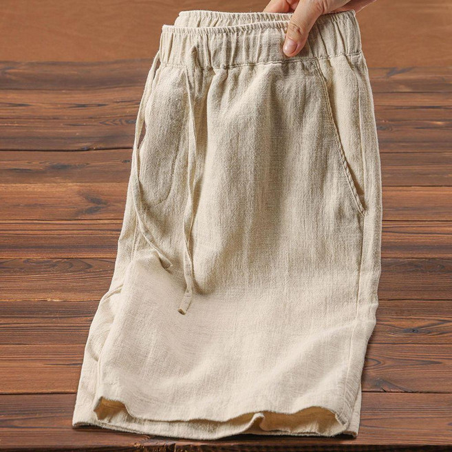 淺藍色亞麻長袖襯衫 男 夏季 韓版 透氣 防曬 襯衣