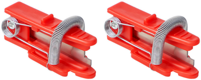 그리너픽 고추따기 원터치칼 2P, 빨강, 1세트