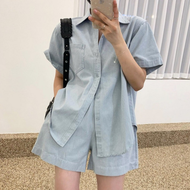 [50%시즌오프 한정수량세일] 메이킹유 남방세트 밴딩팬츠세트 바캉스룩 간편코디 P3020포티세트